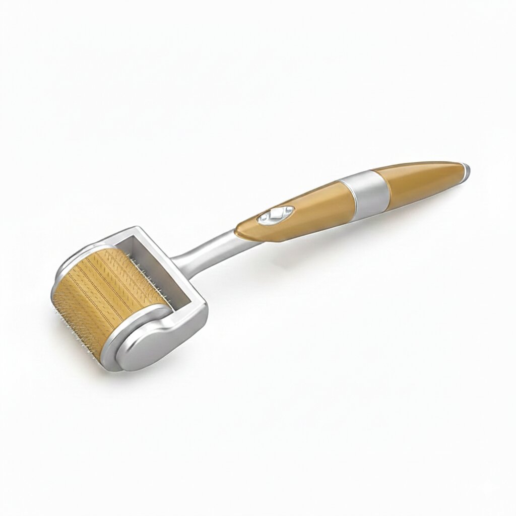 Before and after derma roller results - visible skin improvement